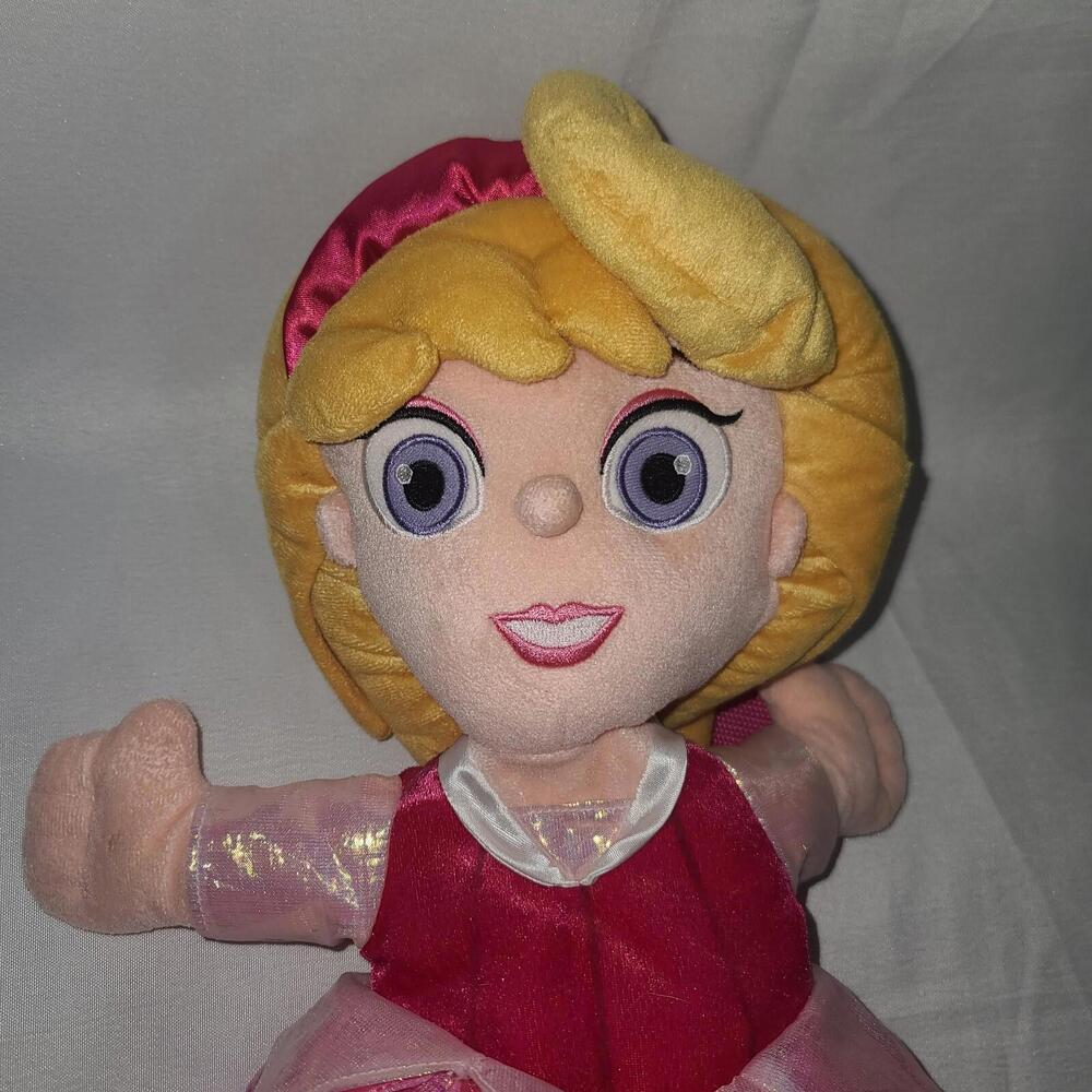 VTG Disney World Sleeping Beauty Princess Aurora 20" Plush Backpack Rare - Picture 2 of 6